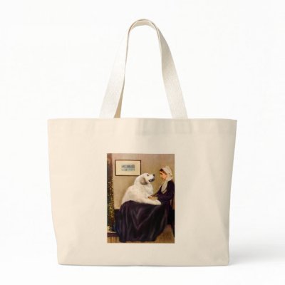Great Pyrenees 2 - WHistler's Mother Bag by masterpiecedogs