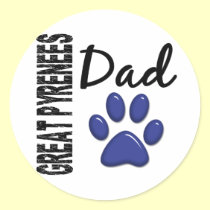 Great Pyrenees Dad 2 stickers
