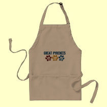 GREAT PYRENEES Dad Paw Print 1 aprons