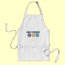 GREAT PYRENEES Dad Paw Print 1 aprons