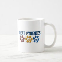 GREAT PYRENEES Dad Paw Print 1 mugs