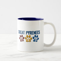 GREAT PYRENEES Dad Paw Print 1 mugs