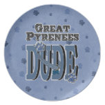 Great Pyrenees DUDE Party Plates