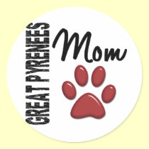 Great Pyrenees Mom 2 stickers
