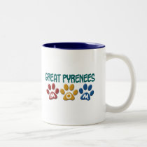 GREAT PYRENEES Mom Paw Print 1 mugs