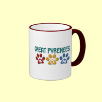 GREAT PYRENEES Mom Paw Print 1 mugs