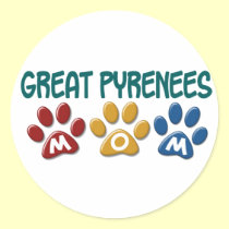 GREAT PYRENEES Mom Paw Print 1 stickers
