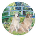 Great Pyrenees Pair - Bridge stickers by masterpiecedogs Great Pyrenees Pair - Bridge stickers