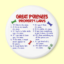 GREAT PYRENEES Property Laws 2 magnets