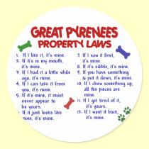 GREAT PYRENEES Property Laws 2 stickers