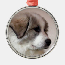 Great Pyrenees Puppy Ornaments
