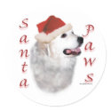 Great Pyrenees Santa Paws stickers