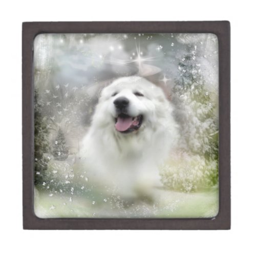 Great Pyrenees Winter Scene Premium Gift Box planetjillgiftbox