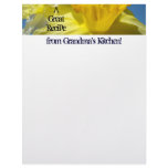Great Recipe from Grandma's Kitchen! paper Floral Custom Letterhead
