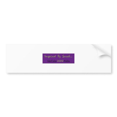 GREAT SARAH PALIN BUMPERSTICKER BUMPER STICKERS by inspiredbymichele