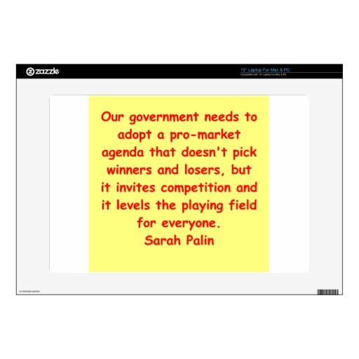 great Sarah Palin quote Laptop Skin