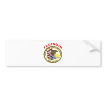 Great Seal Of  State Illinois Bumper Stickers