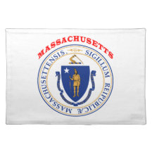 Great Seal Of  State Massachusetts Place Mats