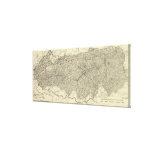 Great Smoky Mountains National Park Map Stretched Canvas Prints