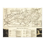 Great Smoky Mountains National Park Map Stretched Canvas Prints