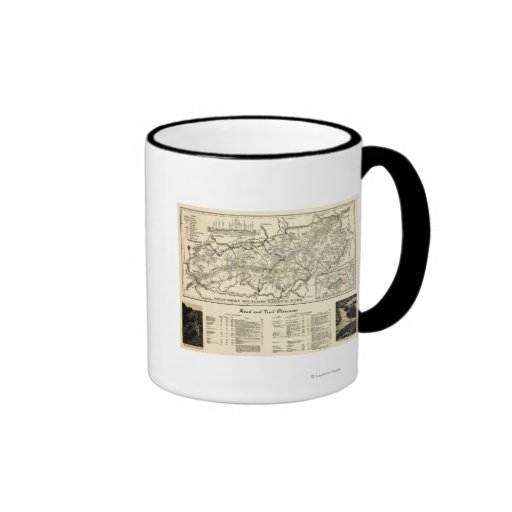 Great Smoky Mountains National Park Map Coffee Mug