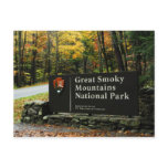 Great Smoky Mountains National Park Sign Post Card