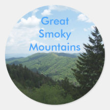 Great Smoky Mountains Round Stickers