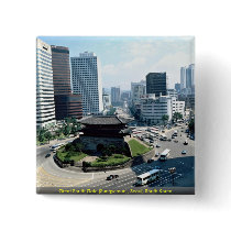 Great South Gate (Sungyemun), Seoul, South Korea Buttons