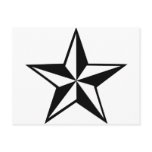 great star icon post card