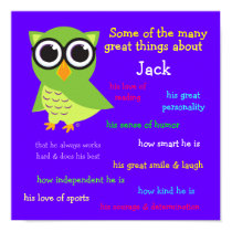 Great things about . . . Cute Owl Poster posters