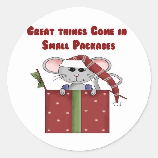 Great things Come in Small Packages Classic Round Sticker Zazzle