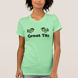 Great Tits Women's American Apparel Fine Jersey Short Sleeve T-Shirt