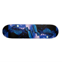 Great Wall of China with moon Skateboard Deck