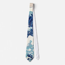 Great Wave Hokusai 葛飾北斎の神奈川沖浪裏 Custom Tie