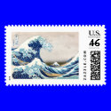 Great Wave Hokusai 葛飾 北斎『神奈川沖浪裏』 postage