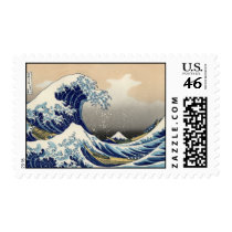 Great Wave off Kanagawa Postage Stamp by ruderetro Great Wave off Kanagawa Postage Stamp