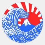 Great Wave & Rising Sun Stickers