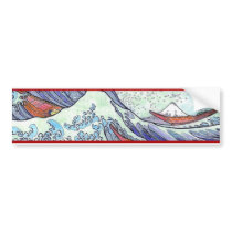 Great wave sticker bumper stickers by alichino Great wave sticker bumper stickers