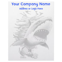 Great White Attack Letterhead by FishTsdotcom Great White Attack Letterhead