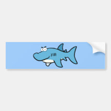 Shark Cartoon Bumper Stickers, Shark Cartoon Bumper Sticker Designs