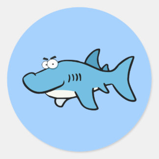 Shark Cartoon Stickers, Shark Cartoon Sticker Designs