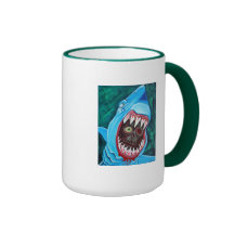 Great White Gobstopper - Shark VS Zombie Coffee Mugs