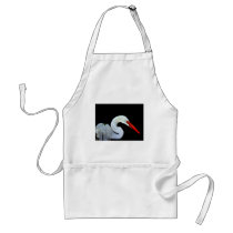 Great White Heron / Great Egret Painting Detail 1 aprons by Artinua Great White Heron / Great Egret Painting Detail 1 aprons