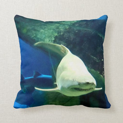 great white shark pillow