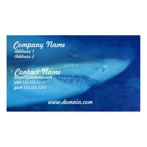 Great White Shark Business Card (front side)