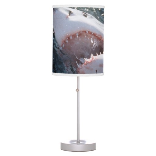 Great White Shark on sea Desk Lamp | Zazzle