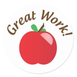 Great Work Apple Sticker sticker