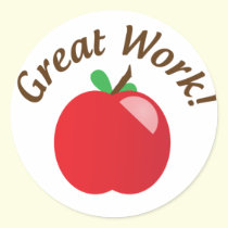Great Work Apple Sticker stickers