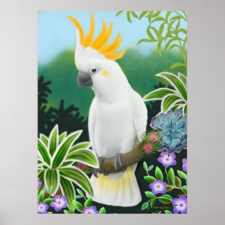 Greater Citron Cockatoo Parrot Print
