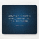 GREATER IS HE... mousepads
